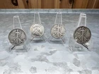 US Silver 4 Coin Lot⭐️Includes Walking Lib Half Dollars & Uncirculated Franklin