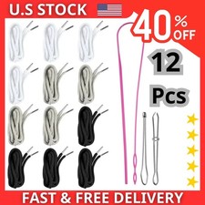 12 Pcs Drawstring for Sweatpants 60 Inch Hoodie String Replacement, Drawstri...