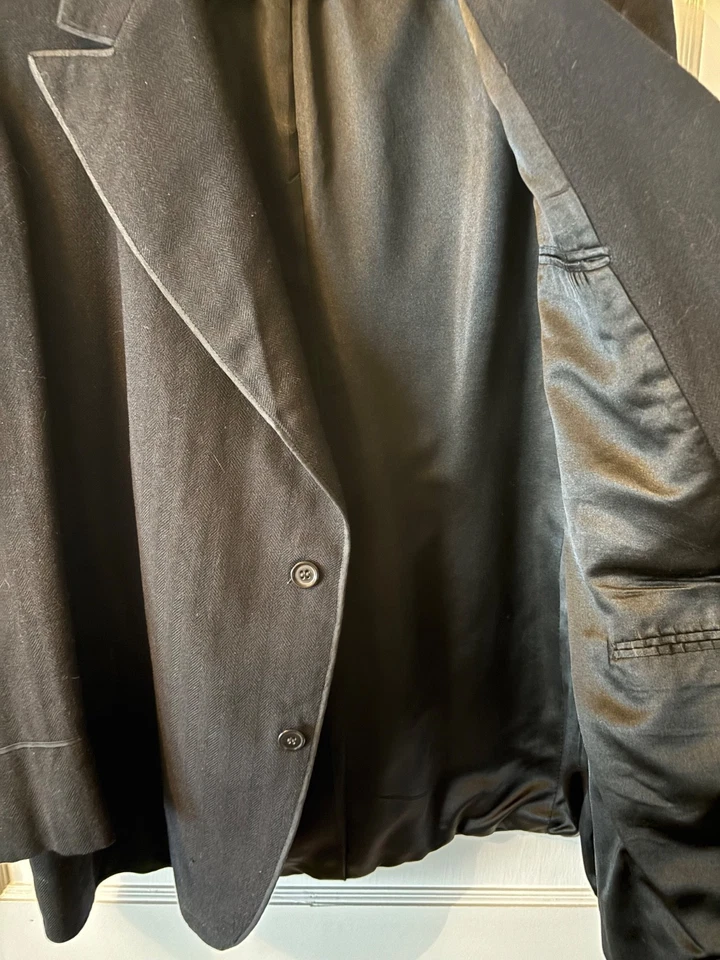 Traje de hombre francés vintage de los años 30 para la mañana ropa formal Stresemann con ribete de seda Foto 2 de 4