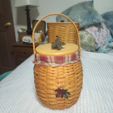 LONGABERGER EUC VINTAGE RETIRED EUC OCTOBER FIELDS BASKET LID LINER PROTECT