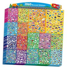 2860 Stickers, 64 Sheets Vibrant Transportation Stickers Various Cars Vehicle