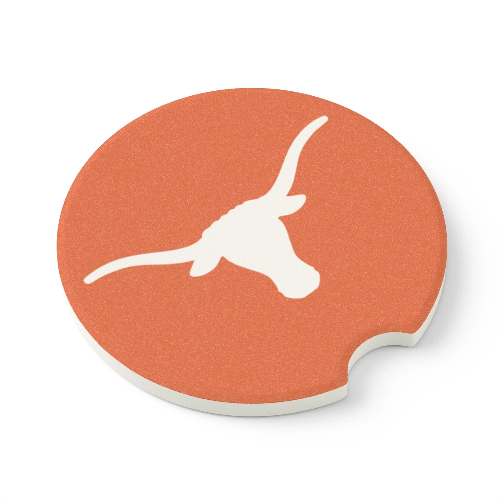 Texas Longhorns Soapstone Car Coaster – NCAA Cup Holder Insert for Car Decor