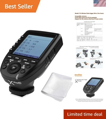 Versatile Canon Xpro-C Wireless Flash Trigger with TCM Function & LCD Display
