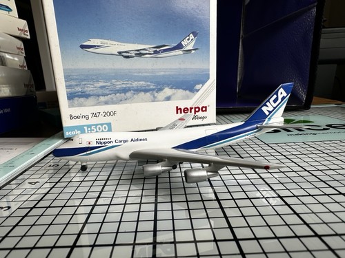 Herpa Wings 502566 NCA Nippon Cargo Boeing 747-200F 1:500 Scale Diecast Model - Picture 6 of 12
