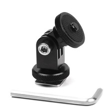360 Rotatable Cold Shoe 1/4 Screw Base Fixed Adapter Mounting Bracket For GoPro