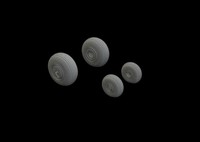 Eduard Accessories 648573 - 1:48 Mi-24V Wheels For Zvezda - Neu