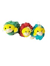 set of 3 kids small animal loofahs bath shower ducks new without tags