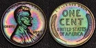 New Listing1956-D Lincoln Wheat Cent penny RAINBOW TONING and high luster (61-14)