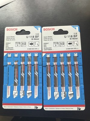 BOSCH JIGSAW BLADES  U118 BF Bi-metal 2608634575 10 blades (2 pks X 5) NOS