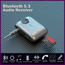 Wireless Bluetooth 5.3 Receiver Adapter 3.5mm Jack Audio Transmitter TF Card AUX