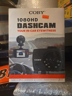 COBY Black Dashcam 1080HD 2.2'' YOUR IN-CAR EYEWITNESS
