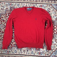 Vintage 90s Polo Ralph Lauren V-Neck Sweater Size Small Vtg