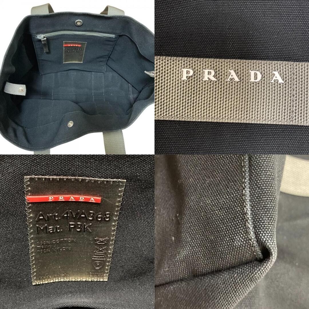 Good condition PRADA SPORT canvas tote bag 4VA368 black women s vintage used thumbnail 9