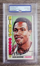 Ron Boone Signed 1976-77 Topps Basketball Card #95 LEGEND AUTO PSA