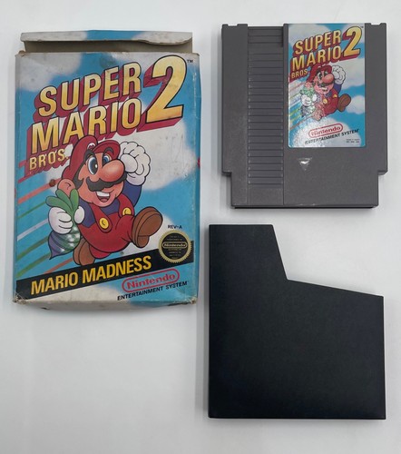 Nintendo NES Super Mario Bros 2 Cartridge Video Game with Box Vintage