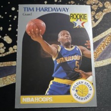 1990-91 NBA Hoops Tim Hardaway #113 Golden State Warriors Rookie Base Set