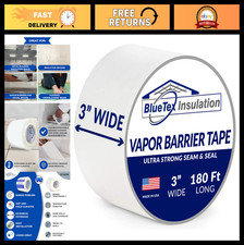 3" x 180' White Vapor Barrier Seam Tape - Waterproof Insulation Repair, Crawlspa