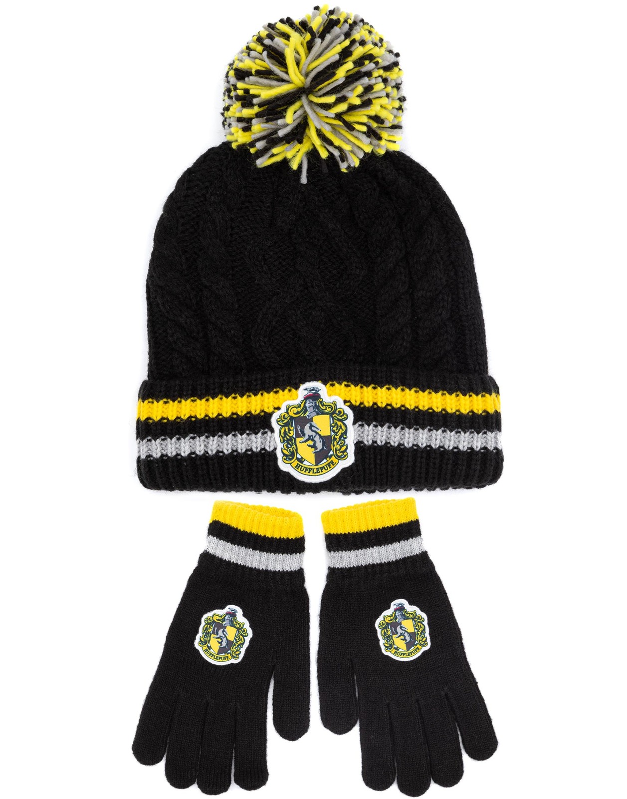 Harry Potter Unisex Yellow Beanie & Gloves Set | | Official Merch - Image 2