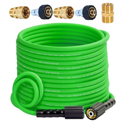 #ad Flexible Pressure Washer Hose 1 4” x 50 FT – 3300 PSI Kink Resistant Lightwei... $62.12