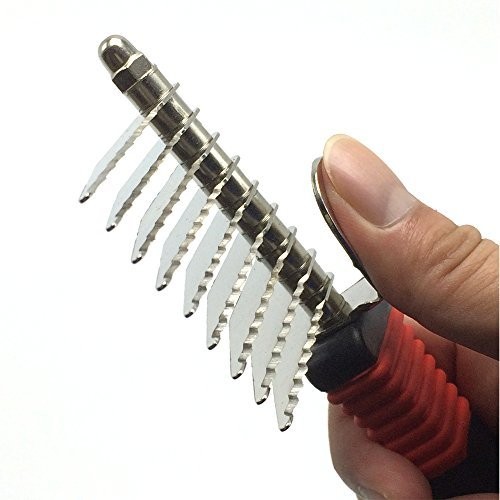 MDF Rainbow De-Matting Comb for Dogs and Cats with Medium to Longhaired ...