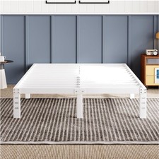 Metal Platform Bed Frame King Size 14 Inch   Noise Free Quiet Design, Heavy D...