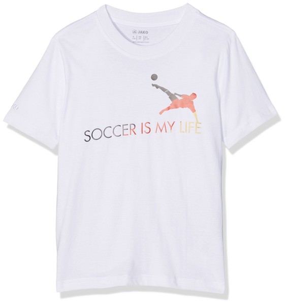 Jako Kinder T-Shirt Soccer Sportshirt, Weiß, 116 Cm-image
