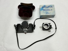 Vintage Miranda F 35mm SLR Film Camera, 50mm f/1.9 Lens, Focabell-S Bellows