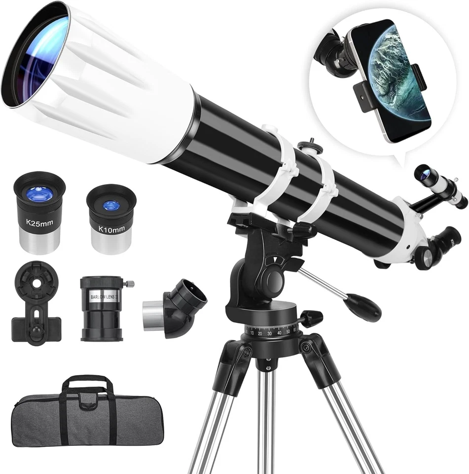 Astronomical Telescope 90mm Aperture 900mm Focal Refractor for Adults Beginners - Image 3 of 4