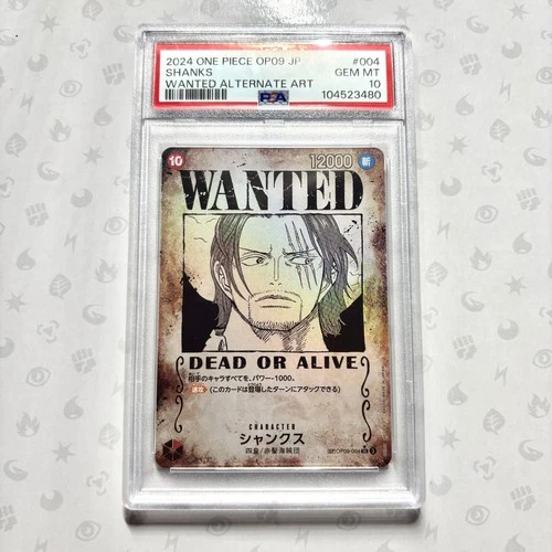 PSA 10 Shanks OP09-004 SP Wanted Poster Emperors in the New World ONE PIECE Card