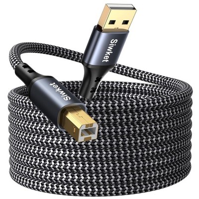 Siwket USB Druckerkabel 5M - Hochgeschwindigkeit A auf B für Drucker & Scanner