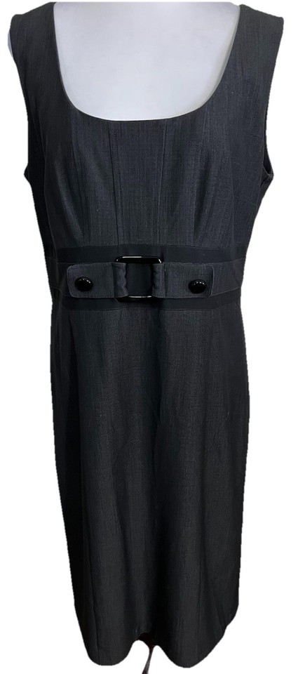 Jacqui-E Ladies Size 16 Grey Work Corporate Dress Excellent Condition