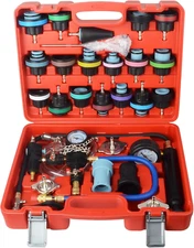 28Pcs Universal Radiator Pressure Tester Kit, Coolant Pressure Tester Set Coolan