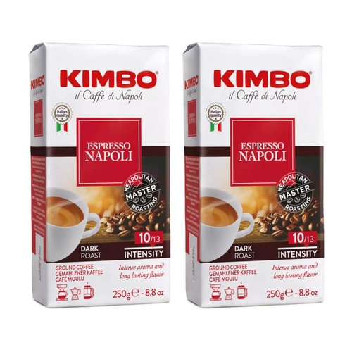 Kimbo Espresso Napoli Ground Coffee 2 x 250g Napoletano Dark Roast