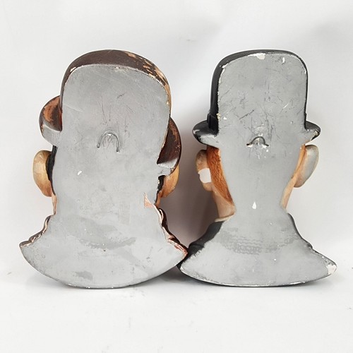 Laurel and Hardy Hanging Wall Busts 1984 Highly Detailed Pair - Picture 5 of 8
