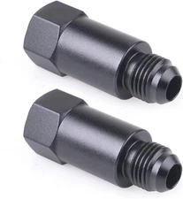 Inline Roll Over Check Valve Fuel Rollover Vent Valve Aluminum 2pcs black