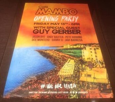 GUY GERBER 13/05/16 OPENING PARTY @ CAFE MAMBO 2016 - IBIZA CLUB POSTERS - DJ