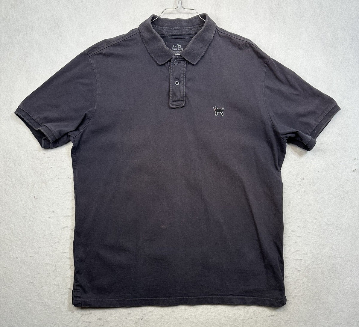 The Black Dog Polo Shirt Men's Size XL Short Sleeve Black Casual