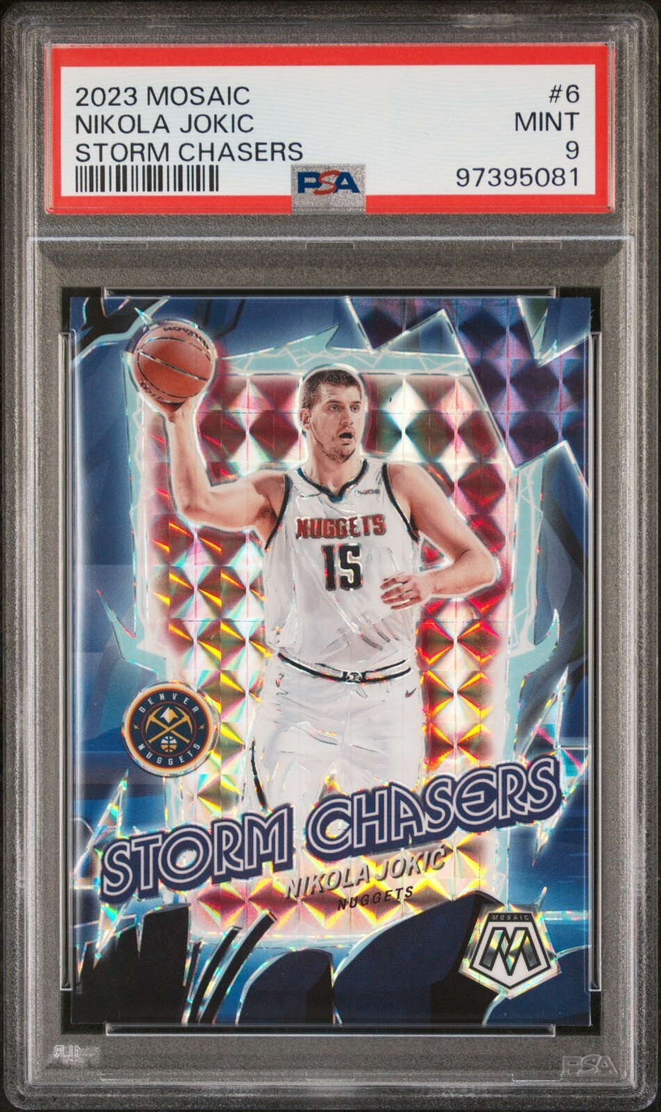 2023-24 Mosaic- Nikola Jokic- Storm Chasers #6 PSA9