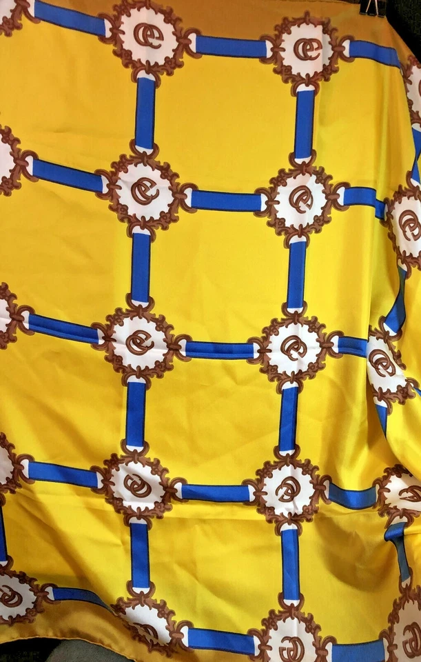 "Bufanda cuadrada Gucci sarga de seda GG Web DAMA DOUB amarillo-bufanda solar 90x90 cm/35x35""" Foto 4 de 4