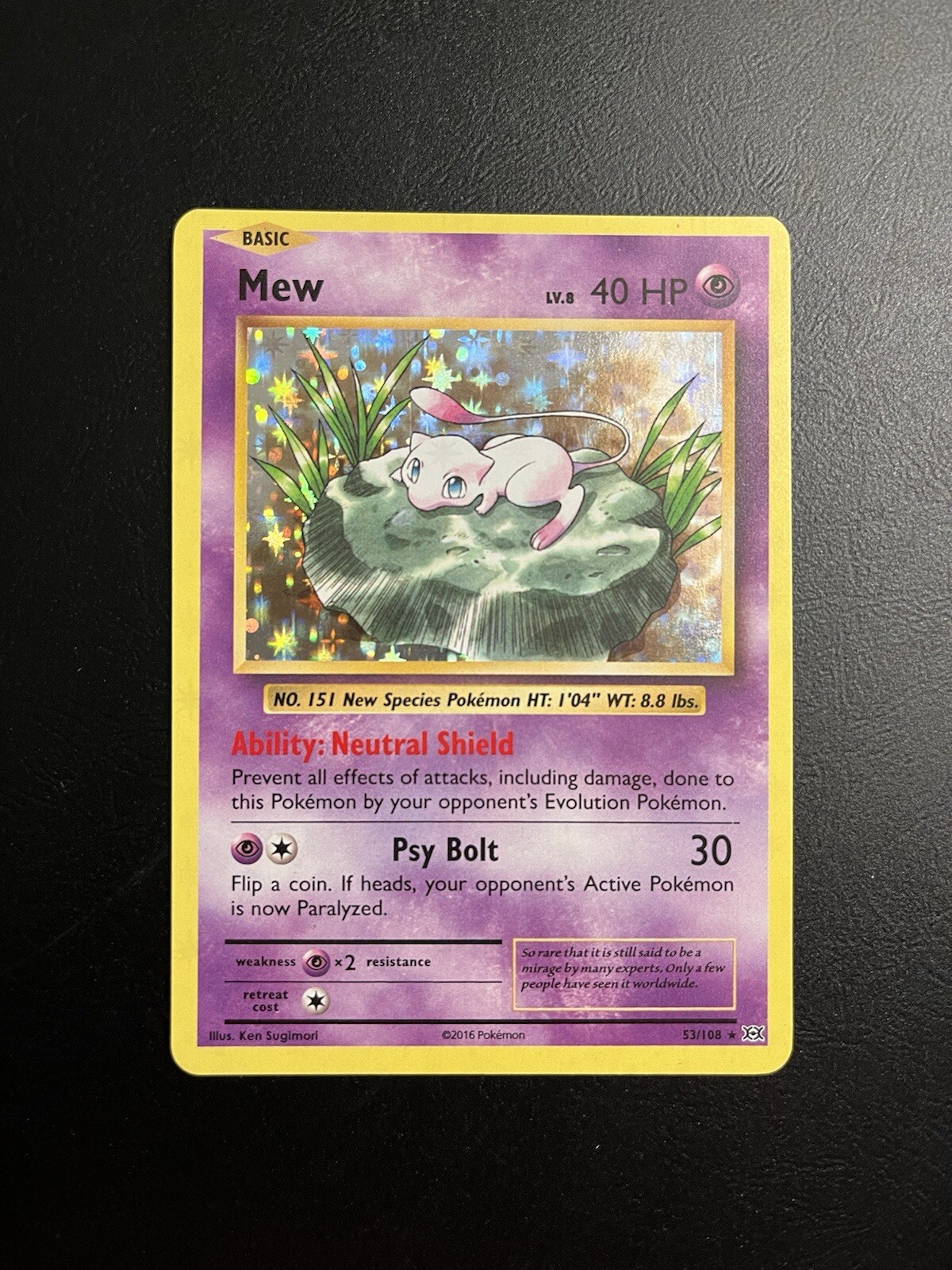 Mew 53/108 XY Evolutions NM Holo Foil Rare Pokemon Card