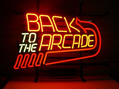 Back to the Arcade Video 20''x16'' Neon Sign Bar Lamp Light Party Gift Man Cave