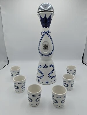 Clase Azul Tequila Bottle Reposado Shots Ceramic  Drinking Set Present Gift - Image 1 of 4