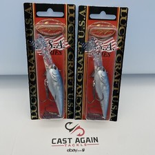(2) Lucky Craft D9 Slim Shad Crankbait 2-3/4” AURORA BLACK - Made in Japan!