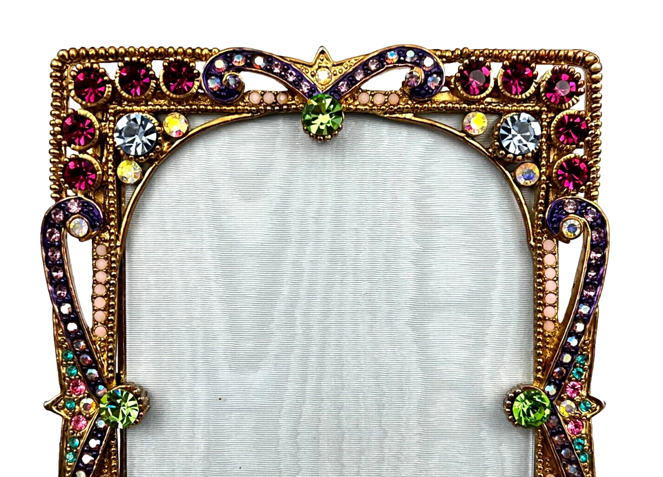 Exquisite Gold Gilt Sparky Rhinestones Open Work Metal Easel Photo ...