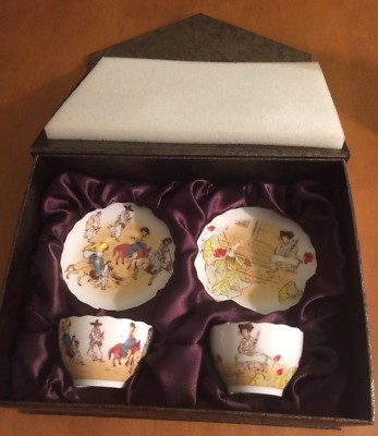 Momkid Hand Painting Craft From Korea 2 Cups And Saucers | eBay