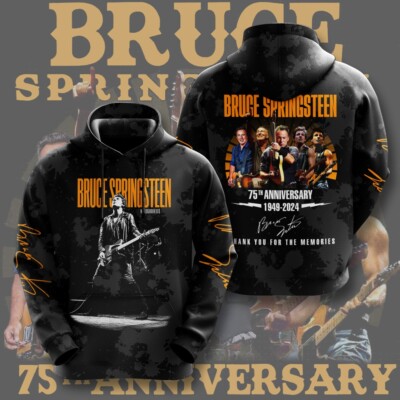 Long Sleeve Hooded Sweatshirt Ruce Springsteen And The E Street Band
