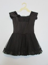 Girls Black Leotard with Tutu Size 8/10 EUC  