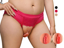 BIMEI Fake Vagina Brief,Men  s Underwear Camel Toes Panty Transgender,Drag Queen