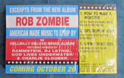 Vintage 1999 Rob Zombie American made music to strip by sampler | eBay