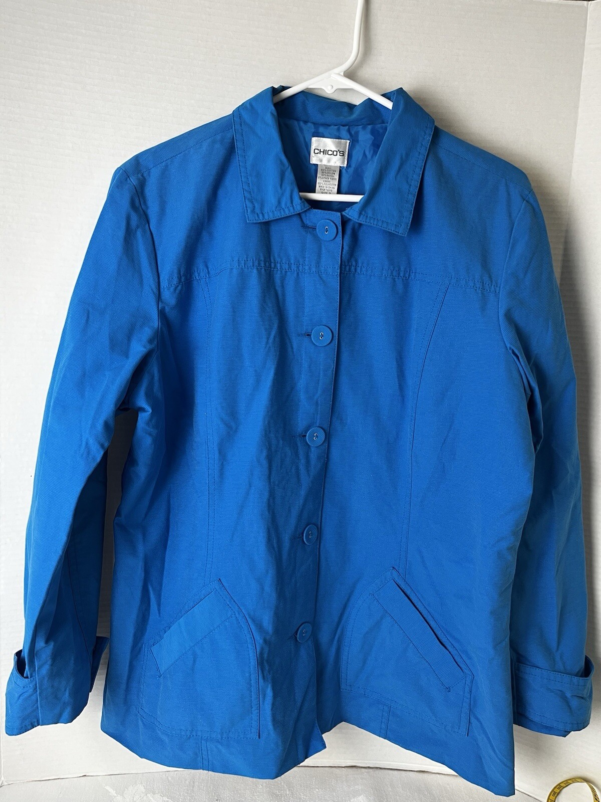 Chico’s 3 Woman’s Turquoise  Button Down Jacket W… - image 10